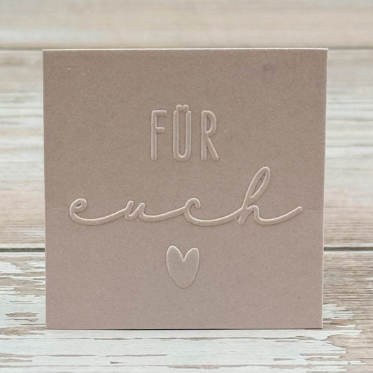 Prägestempel "Für euch" mit Herz - IN LOVE WITH PAPER