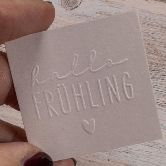 Prägestempel "Hallo Frühling" - IN LOVE WITH PAPER
