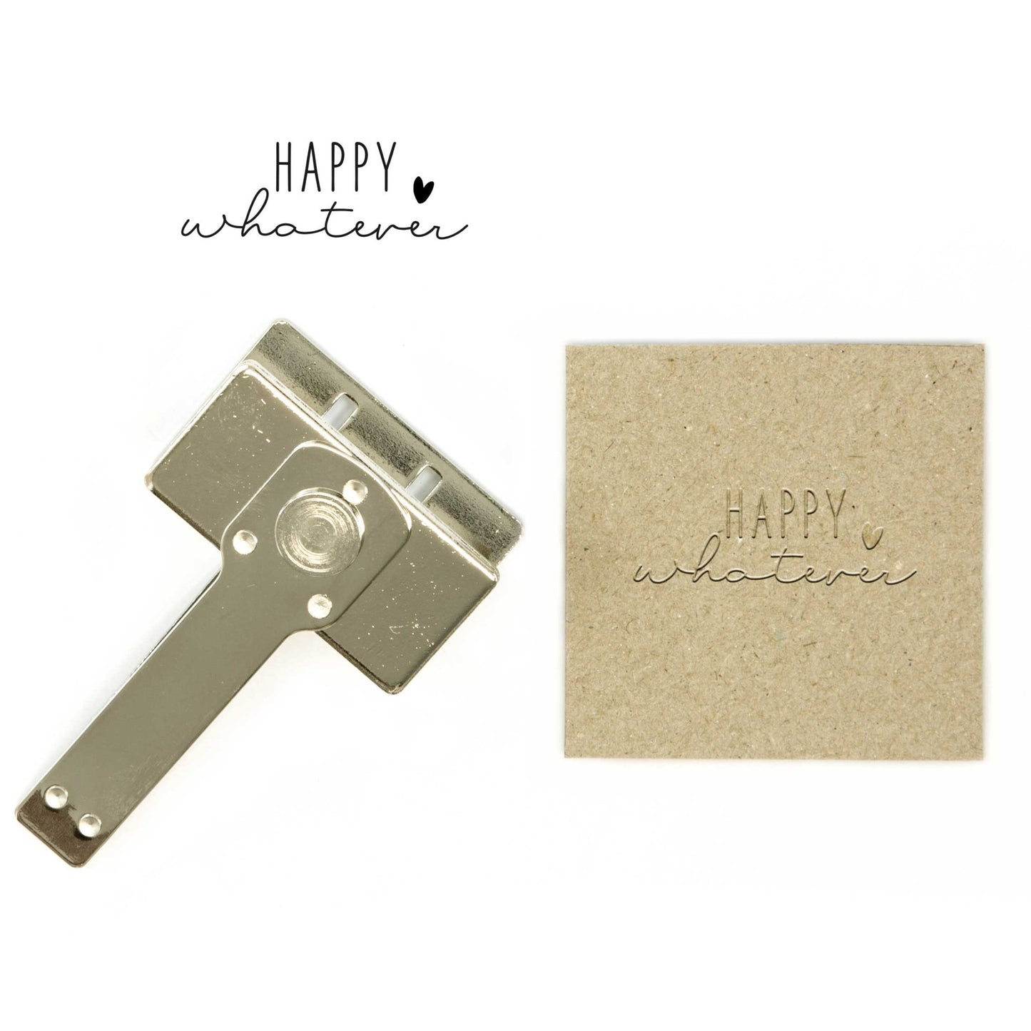 Prägestempel "Happy whatever" - IN LOVE WITH PAPER