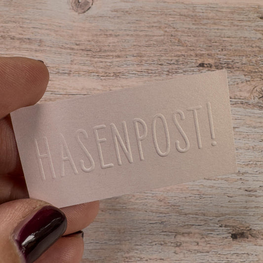 Prägestempel "Hasenpost!" - IN LOVE WITH PAPER