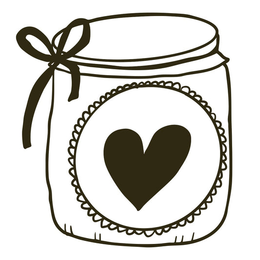 Prägestempel Herzglas für Selbstgemachtes - IN LOVE WITH PAPER