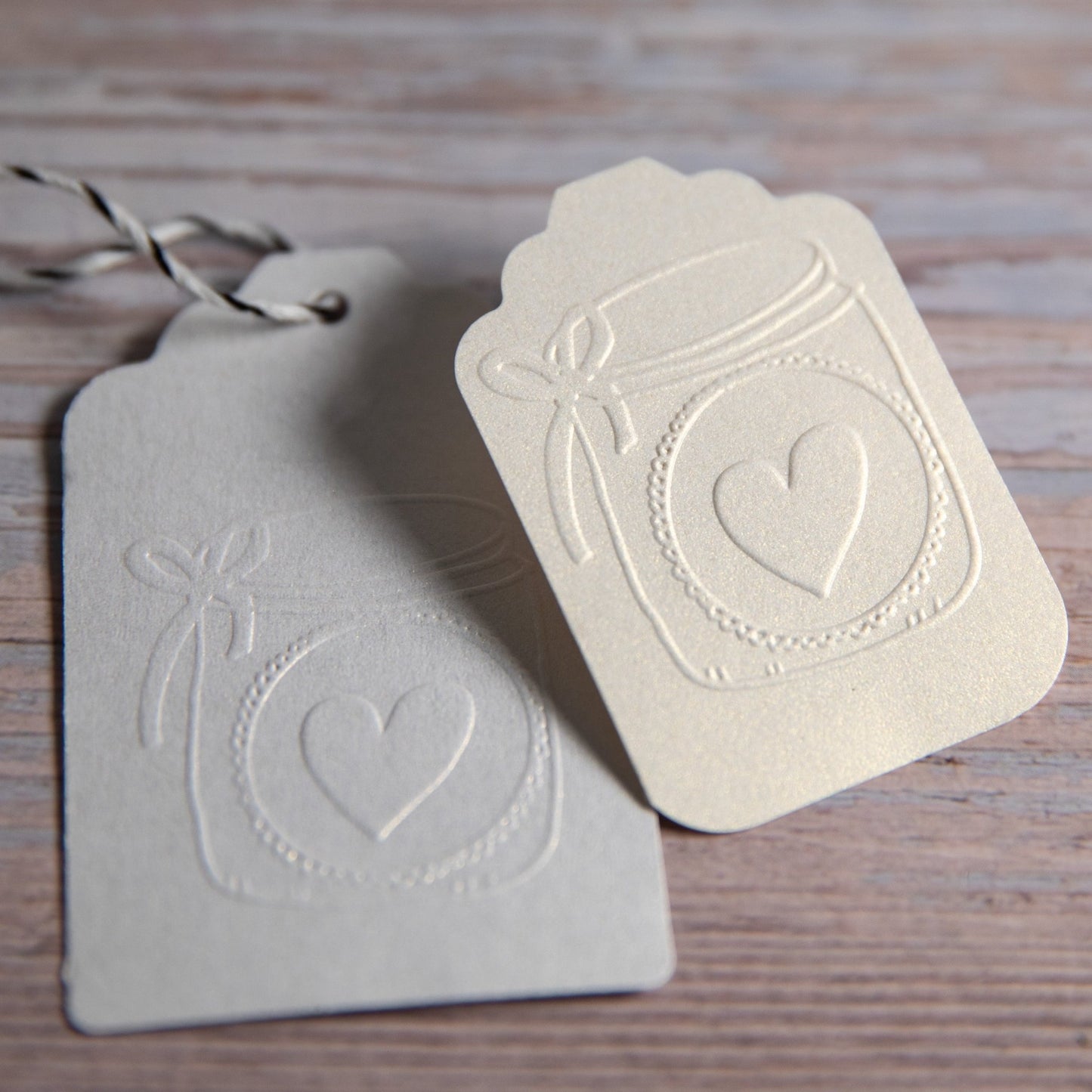 Prägestempel Herzglas für Selbstgemachtes - IN LOVE WITH PAPER