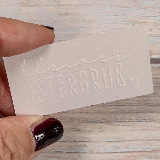 Prägestempel "Kleiner Ostergruß" mit Herz - IN LOVE WITH PAPER