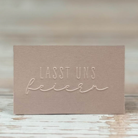 Prägestempel "Lasst uns feiern"