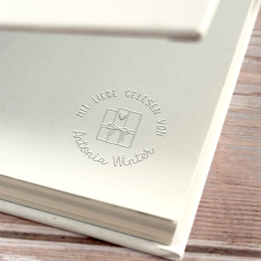 Prägestempel "Leseglück" - IN LOVE WITH PAPER