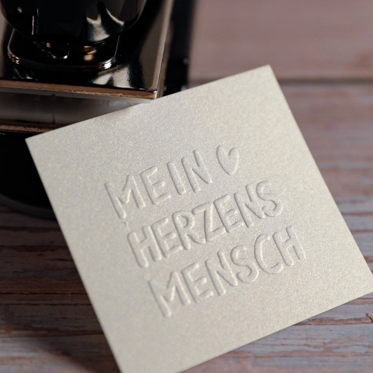 Prägestempel "Mein Herzensmensch" - IN LOVE WITH PAPER