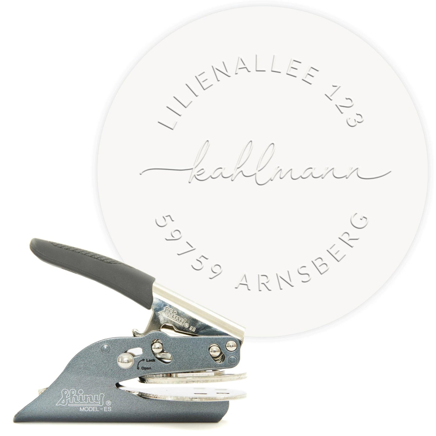 Prägestempel mit Adresse "Arnsberg" - IN LOVE WITH PAPER