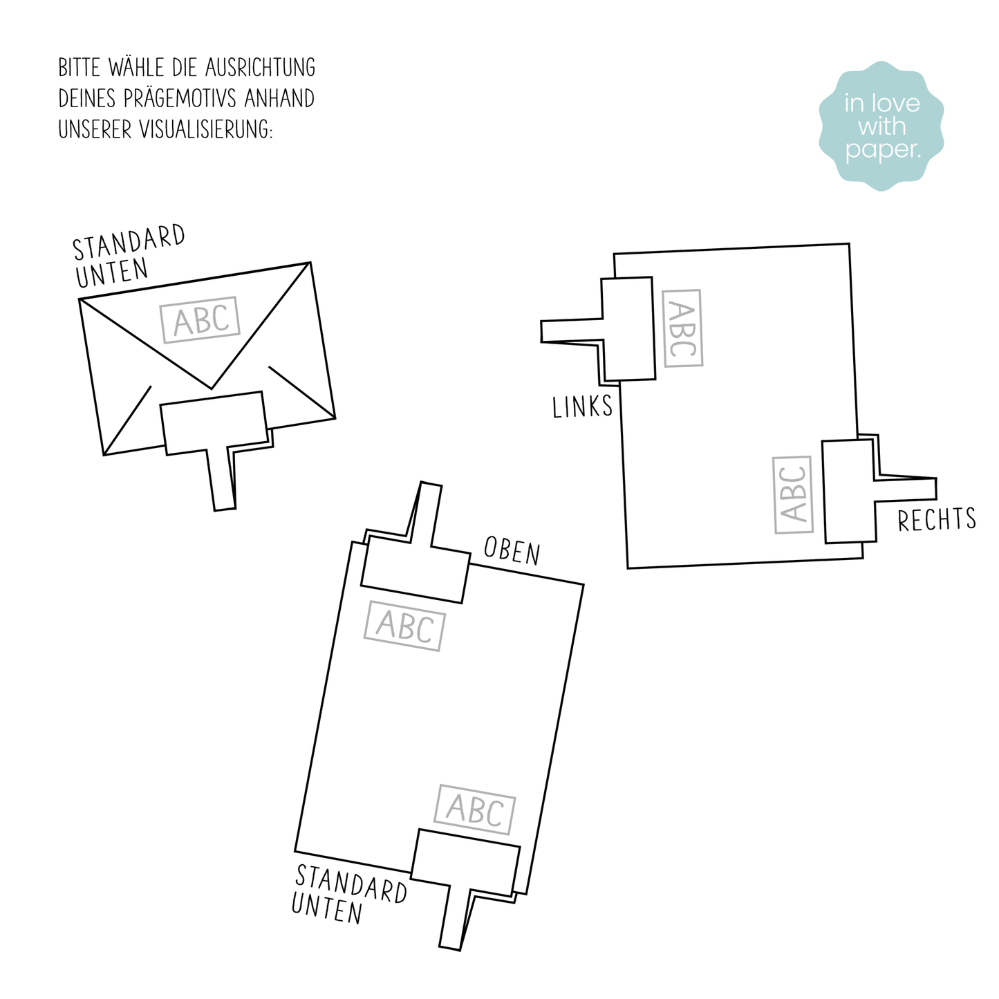 Prägestempel "Nordhorn" (mit Adresse) - IN LOVE WITH PAPER