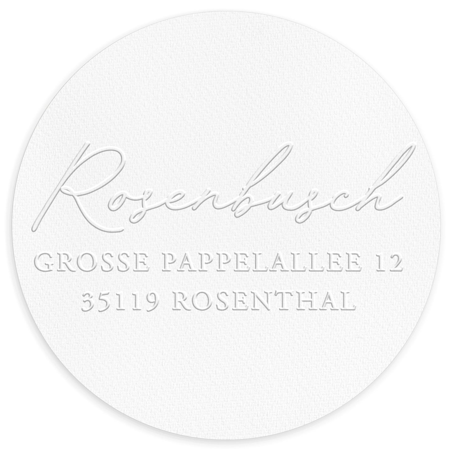 Prägestempel "Rosenthal" (mit Adresse) - IN LOVE WITH PAPER