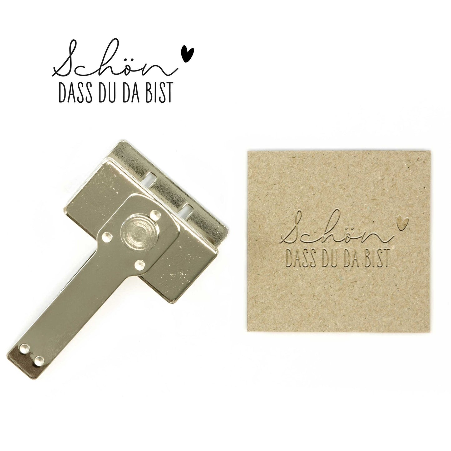 Prägestempel "Schön dass du da bist" - IN LOVE WITH PAPER