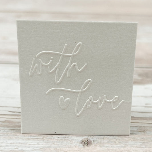 Prägestempel "with love"