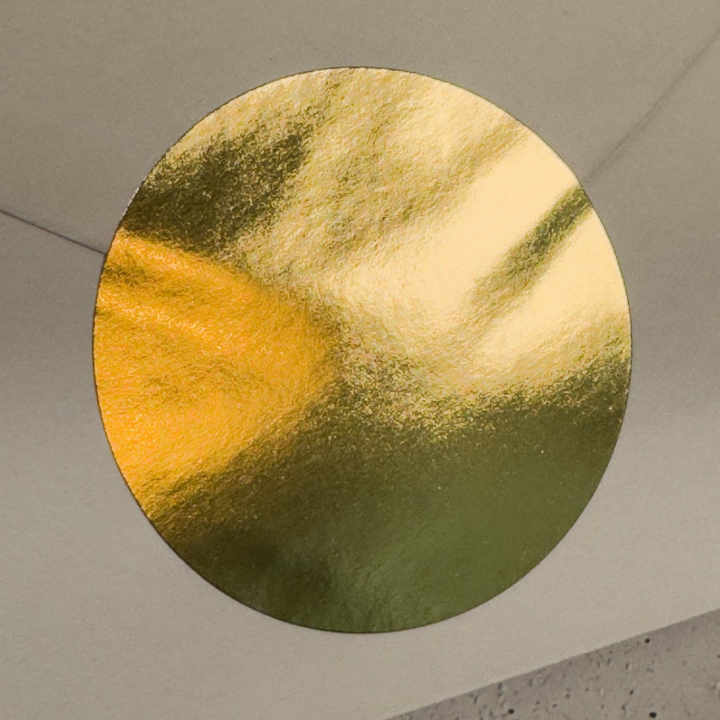 Runde Metallic-Sticker Gold (50 mm)