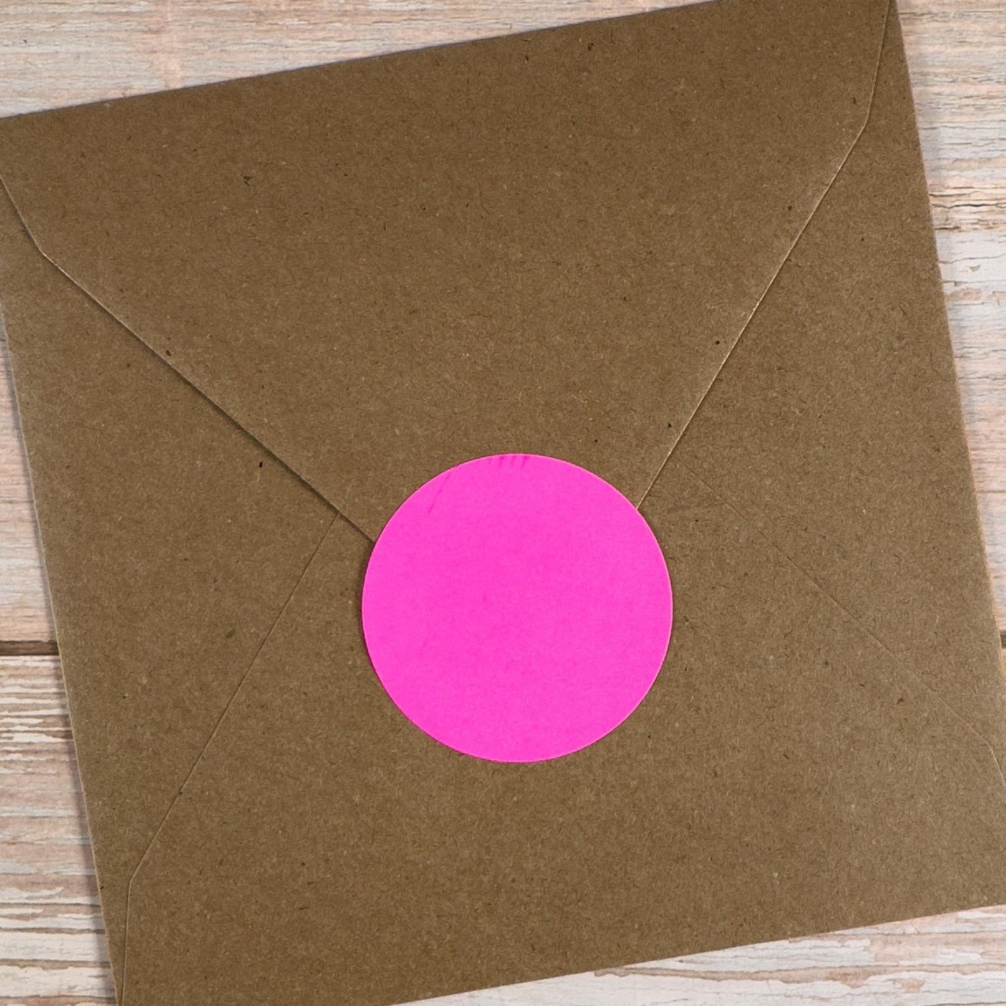 Runde Sticker Neon - Pink (50 mm, 6 Stück) - IN LOVE WITH PAPER