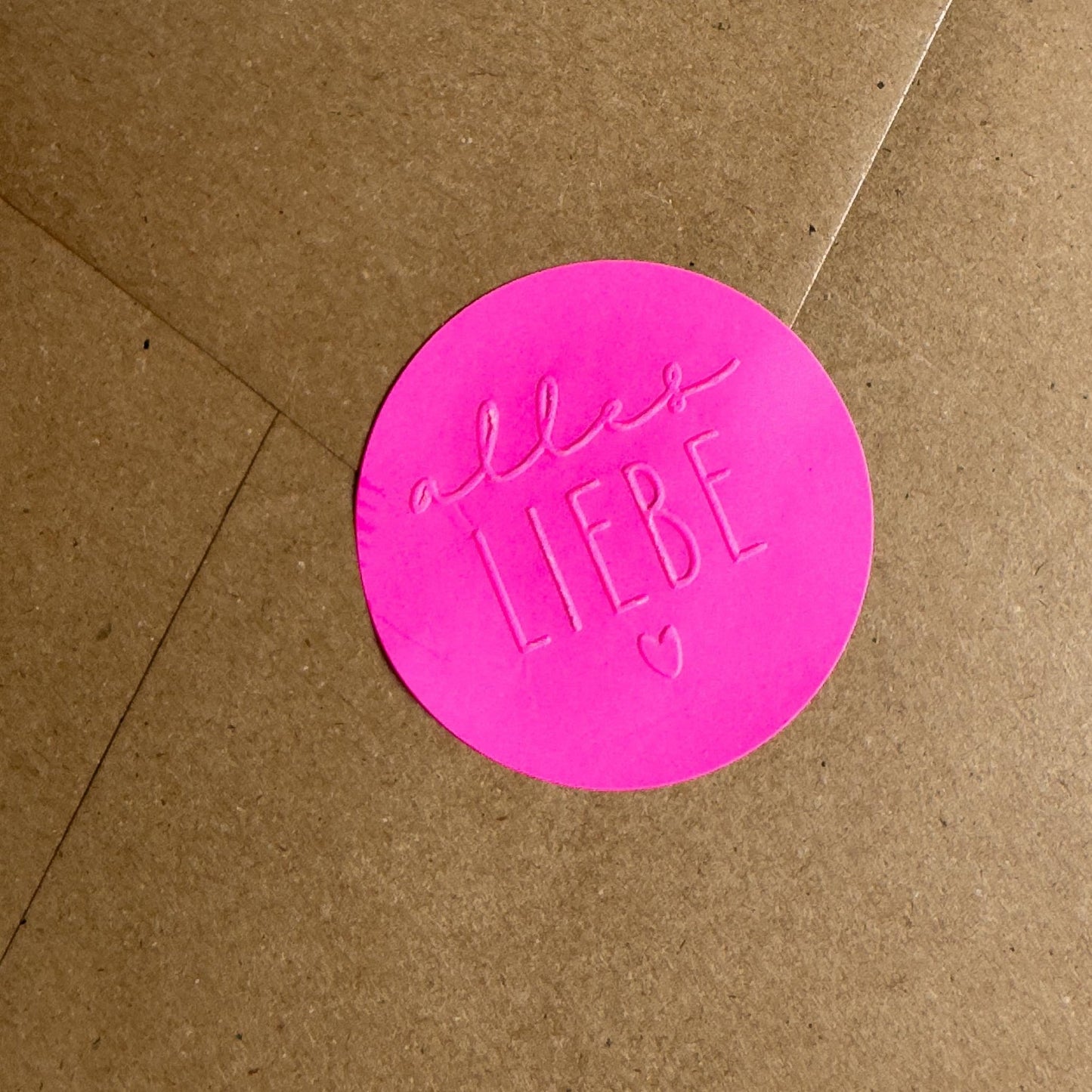 Runde Sticker Neon - Pink (50 mm, 6 Stück) - IN LOVE WITH PAPER