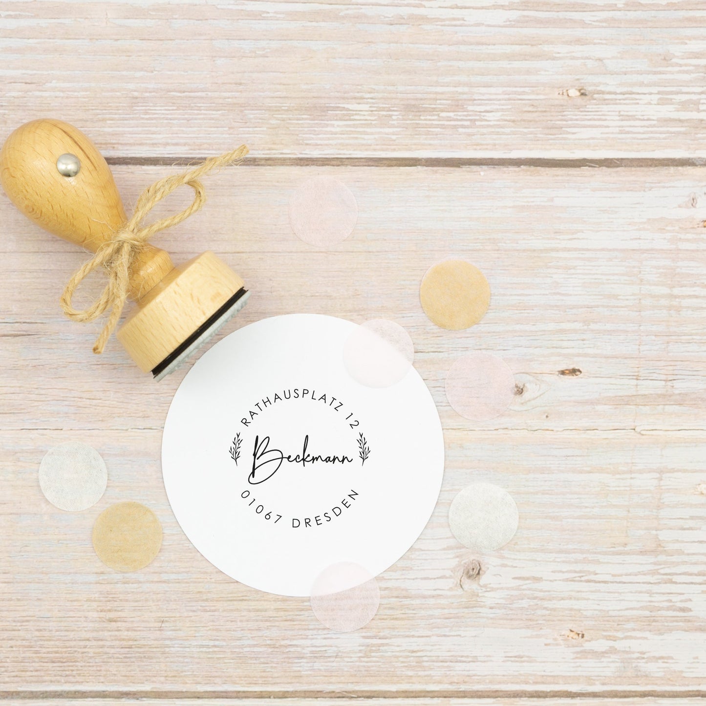 Runder Adressstempel Dresden - IN LOVE WITH PAPER