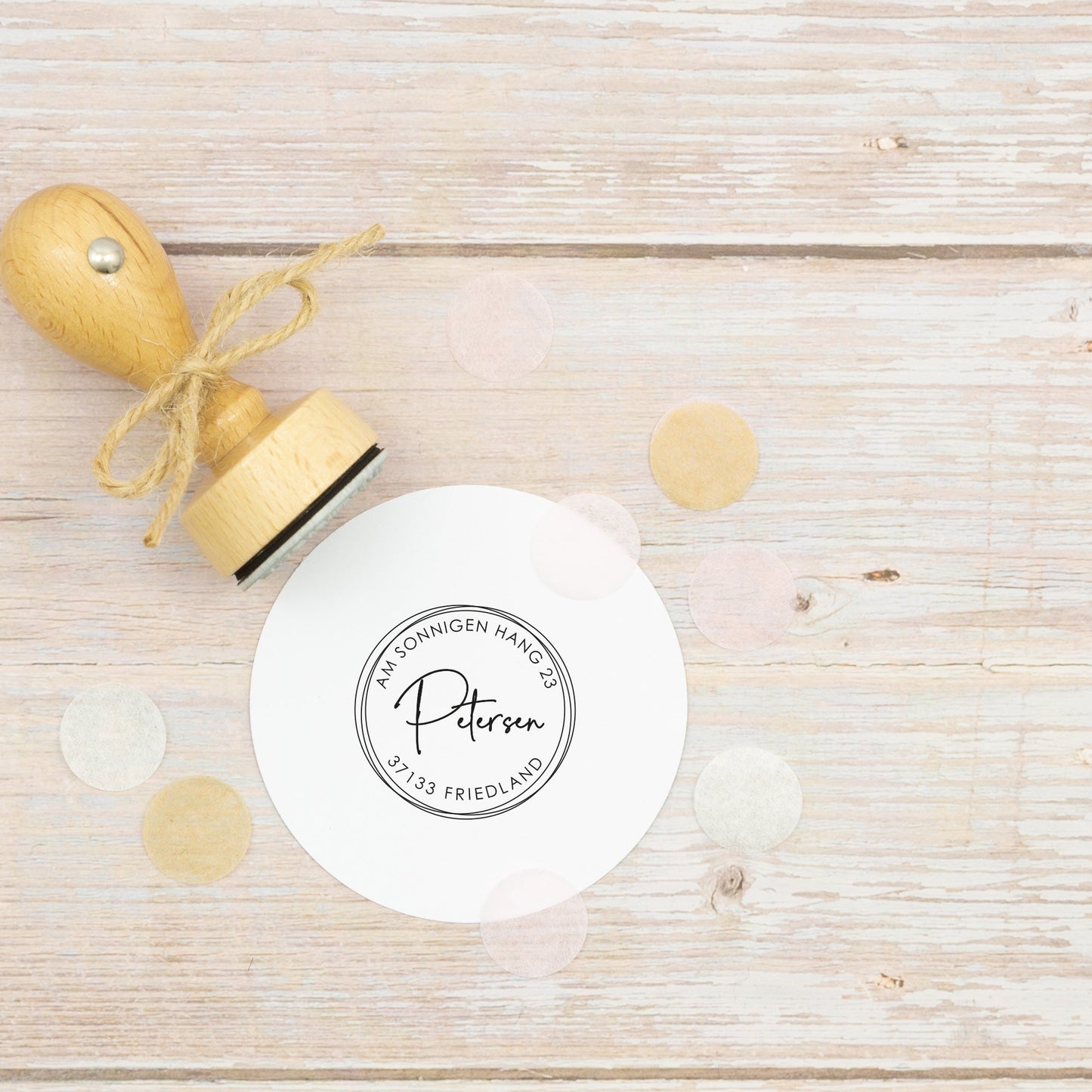 Runder Adressstempel Friedland - IN LOVE WITH PAPER