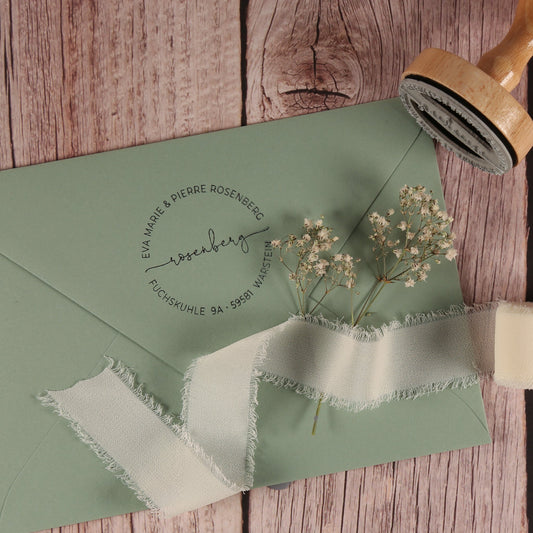 Runder Adressstempel "Warstein" - IN LOVE WITH PAPER