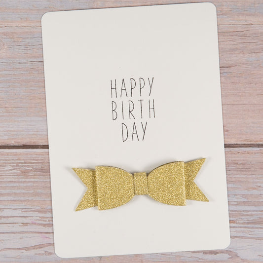 Schleifen-Sticker (gold, 3D)