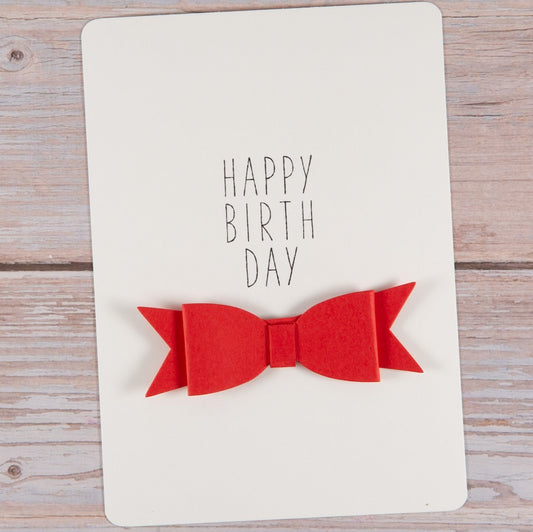 Schleifen-Sticker (rot, 3D)