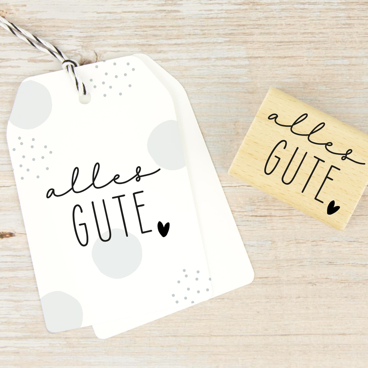 Stempel "alles Gute" mit Herz - IN LOVE WITH PAPER