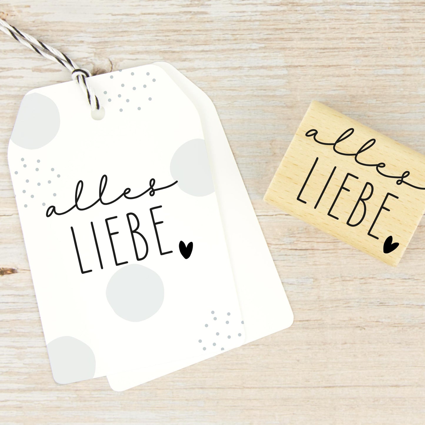 Stempel "alles Liebe" mit Herz - IN LOVE WITH PAPER