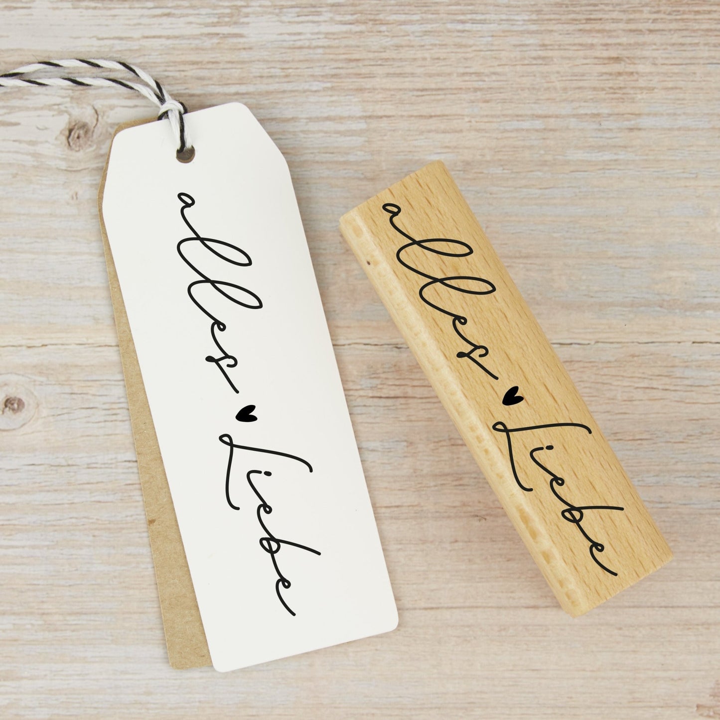 Stempel "Alles Liebe" mit Herz - IN LOVE WITH PAPER