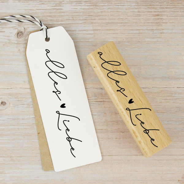 Stempel "Alles Liebe" mit Herz