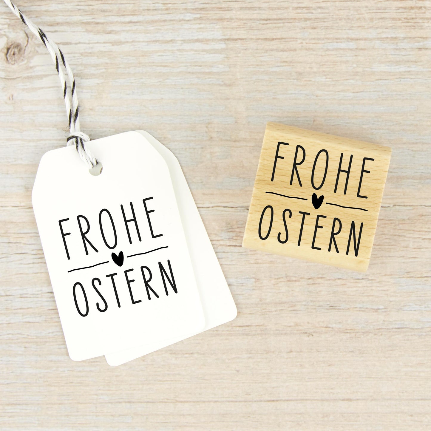 Stempel „Frohe Ostern" mit Herz - IN LOVE WITH PAPER