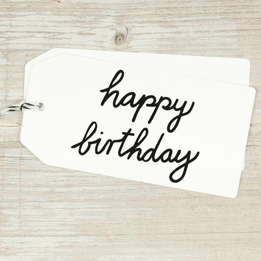 Stempel "Happy Birthday" in Handschrift