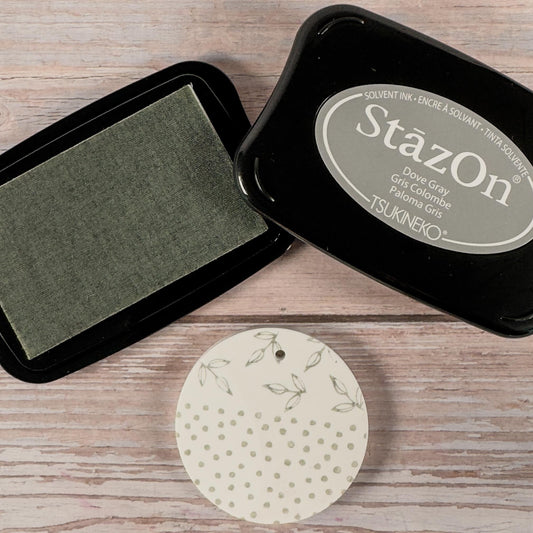 Stempelkissen StazOn Dove Gray (Hellgrau) / für Glas, Keramik, Raysin