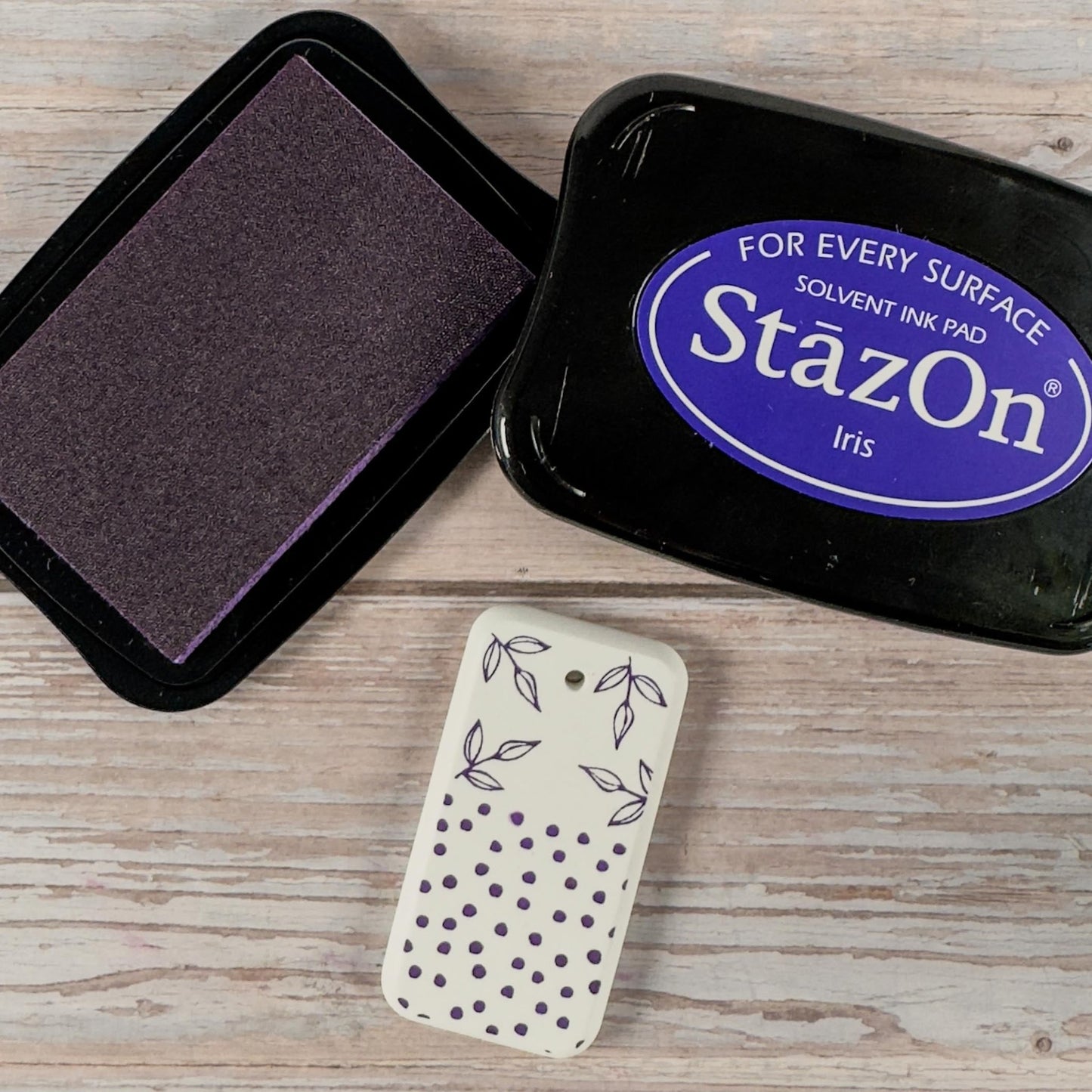 Stempelkissen StazOn Iris (Lila) / für Glas, Keramik, Raysin