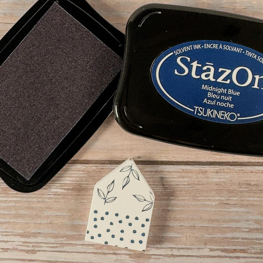 Stempelkissen StazOn Midnight Blue (Mittnachtsblau) / für Glas, Keramik, Raysin