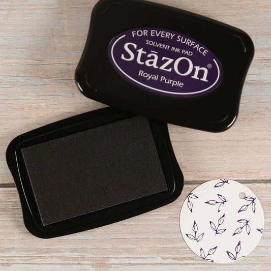 Stempelkissen StazOn Royal Purple (Dunkellila) / für Glas, Keramik, Raysin