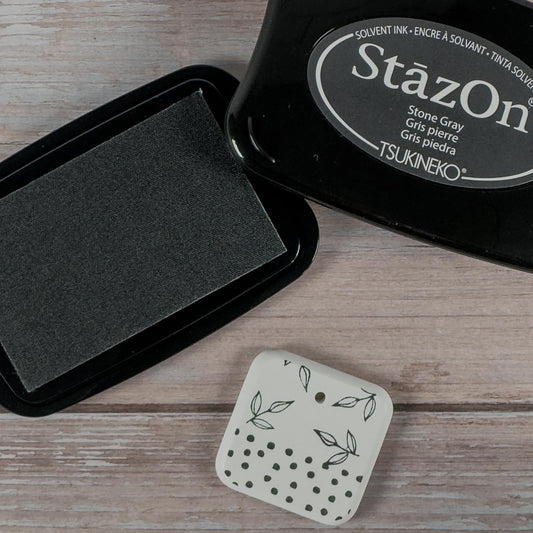 Stempelkissen StazOn Stone Gray (Steingrau) / für Glas, Keramik, Raysin
