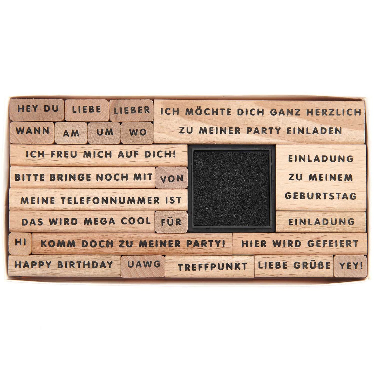 Stempelset Einladung zur Party (23teilig, Paper Poetry) - IN LOVE WITH PAPER