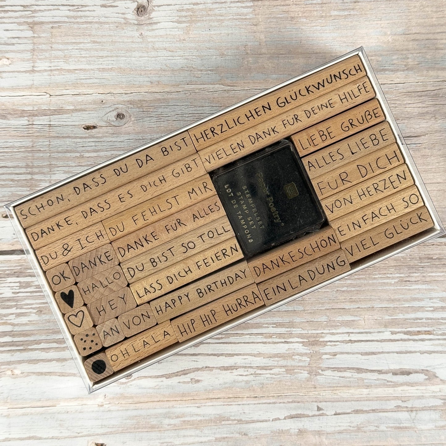 Stempelset Textstempel (31 teilig) - IN LOVE WITH PAPER