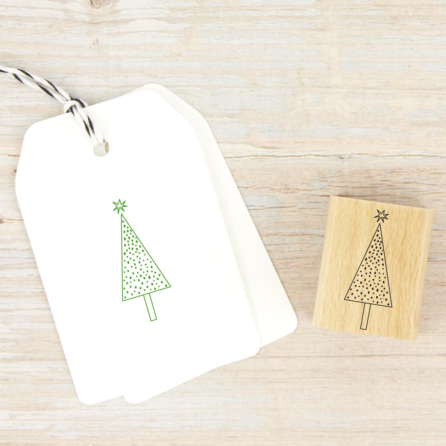 Weihnachtsstempel Bäumchen mit Punkten - IN LOVE WITH PAPER