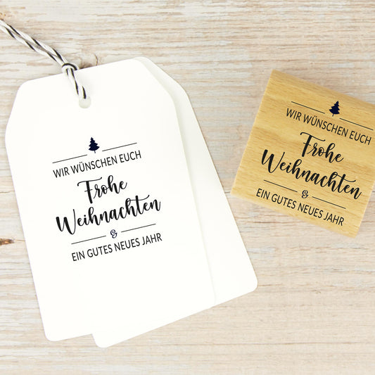 Weihnachtsstempel "Wir wünschen Euch Frohe Weihnachten" - IN LOVE WITH PAPER