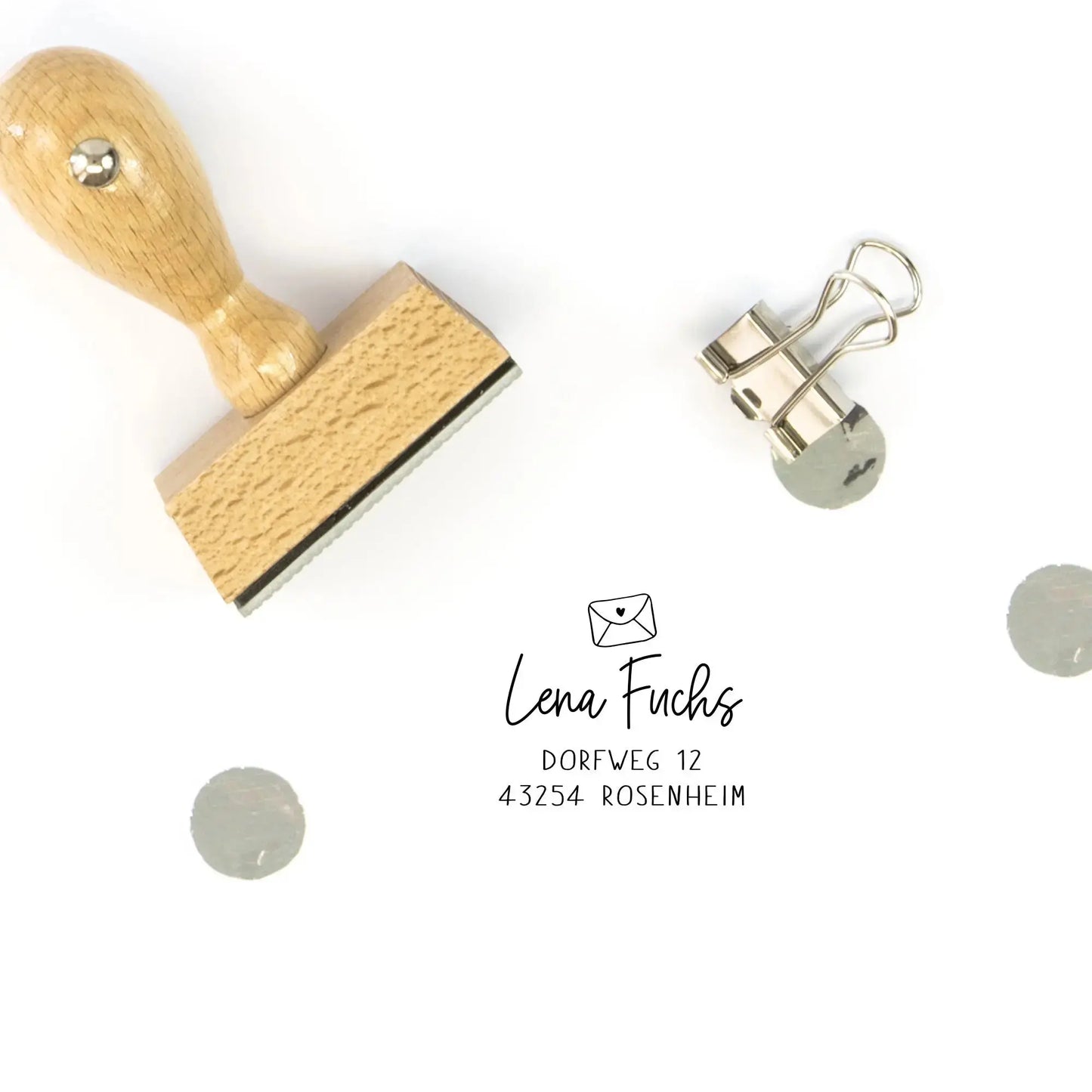 Adressstempel mit Herzumschlag "Rosenheim" - IN LOVE WITH PAPER