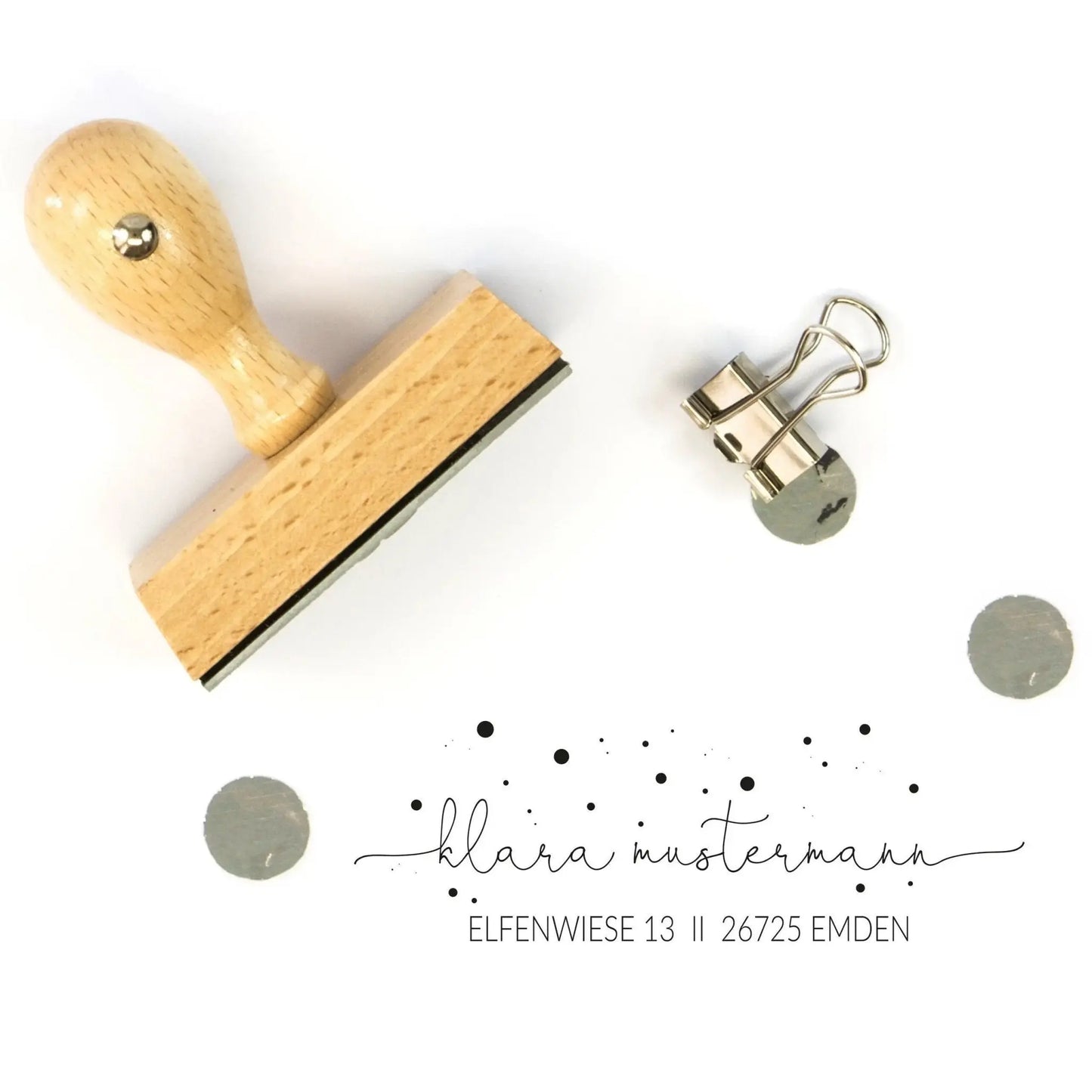 Adressstempel mit Punkten "Emden" - IN LOVE WITH PAPER