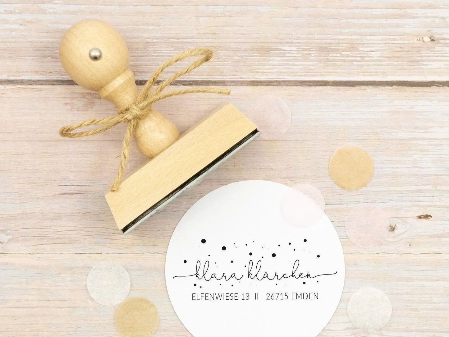 Adressstempel mit Punkten "Emden" - IN LOVE WITH PAPER