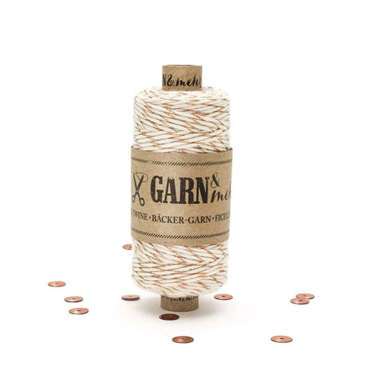 Bäckergarn kupfer-natur zweifarbig