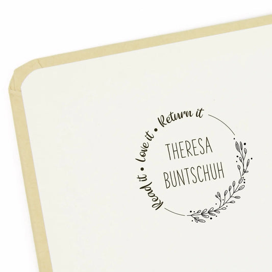 Bücherstempel "Blumenranke"