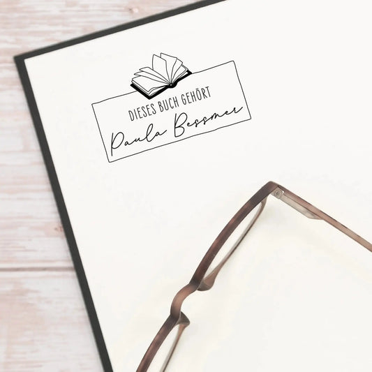 Buchstempel "Bücherwurm"