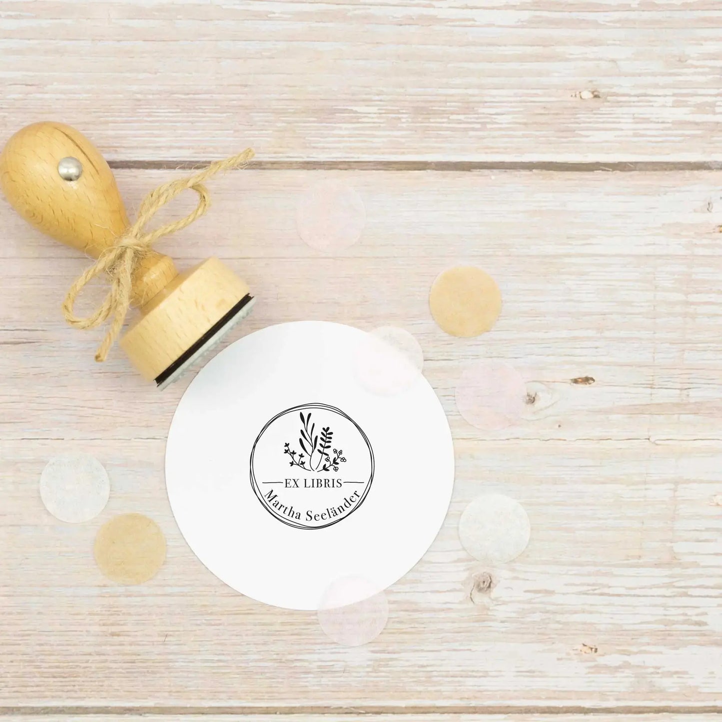 Ex Libris-Stempel "Blumenkreis" - IN LOVE WITH PAPER