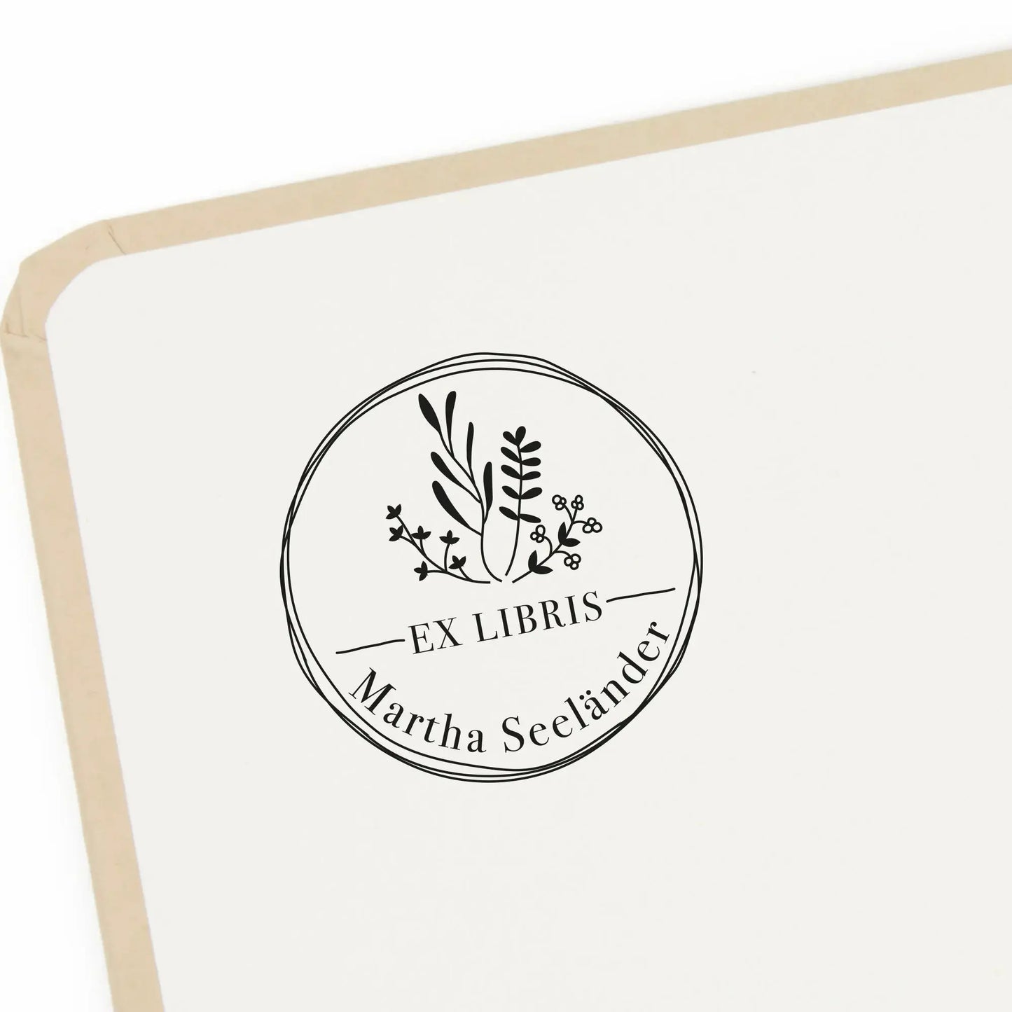 Ex Libris-Stempel "Blumenkreis" - IN LOVE WITH PAPER