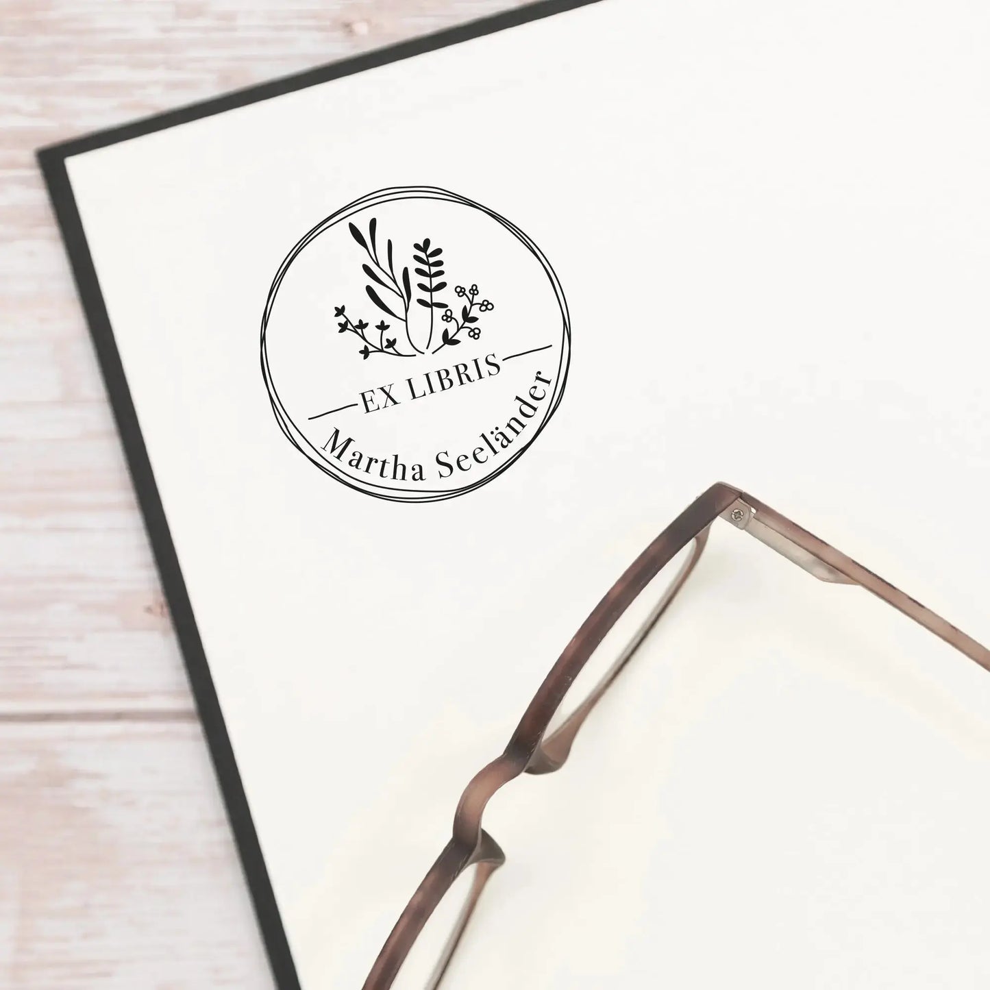 Ex Libris-Stempel "Blumenkreis" - IN LOVE WITH PAPER