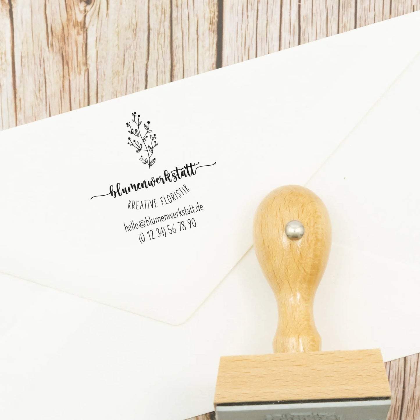 Firmenstempel "Blumenwerkstatt" - IN LOVE WITH PAPER