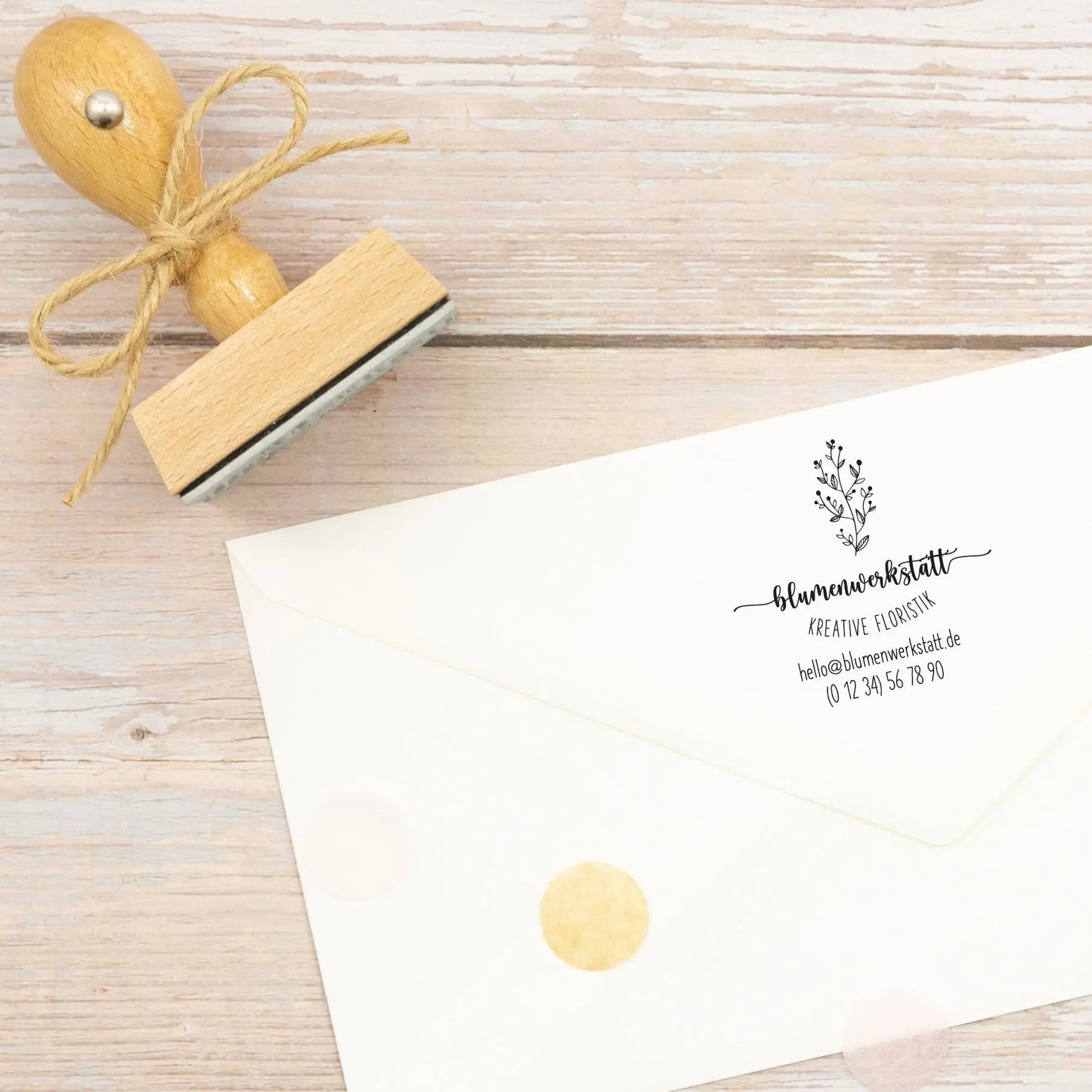 Firmenstempel "Blumenwerkstatt" - IN LOVE WITH PAPER