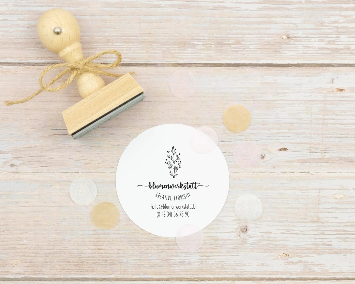 Firmenstempel "Blumenwerkstatt" - IN LOVE WITH PAPER